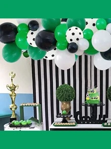 94pcs Soccer Themed Green Balloons Set For Birthday, Wedding, Bar, Home Party Decoration Background - Multicolor - View 3