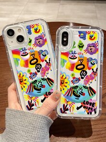 Cajas del teléfono con estampado de dibujos animados a prueba de choques - Multicolor - Ver 1