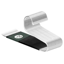 HMSEC 10/20/30 Pcs Pants Clothes Hangers, Non-Slip Open-Ended Hangers, Space Saving Underwear Tank Top Hangers, Heavy Duty Stainless Steel Hangers for Pants, Trousers, Scarf - Black - View 9