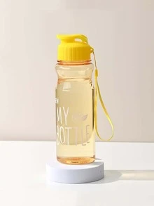 1 Bình Nước Thể Thao Màu Hồng 550Ml Có Dây Đeo Và Móc Thú Cưng Trong Suốt Bình Đựng Đồ Uống Lạnh Cho Các Hoạt Động Ngoài Trời - Hồng - Xem 7