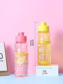 1 Bình Nước Thể Thao Màu Hồng 550Ml Có Dây Đeo Và Móc Thú Cưng Trong Suốt Bình Đựng Đồ Uống Lạnh Cho Các Hoạt Động Ngoài Trời - Hồng - Xem 6