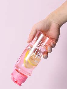 1 Bình Nước Thể Thao Màu Hồng 550Ml Có Dây Đeo Và Móc Thú Cưng Trong Suốt Bình Đựng Đồ Uống Lạnh Cho Các Hoạt Động Ngoài Trời - Hồng - Xem 2