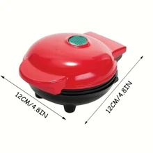 Mini Waffle Maker Machine | Nonstick Waffle Iron for Kids Pancakes, Waffles, Paninis, Breakfast, Lunch, Snack - Black - View 10