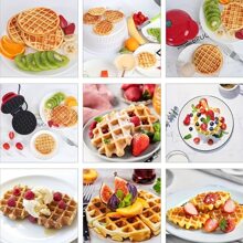 Mini Waffle Maker Machine | Nonstick Waffle Iron for Kids Pancakes, Waffles, Paninis, Breakfast, Lunch, Snack - Black - View 9