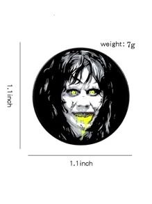 Figure Graphic Brooch - XZ2464 - View 2