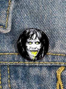 Figure Graphic Brooch - XZ2464 - View 1