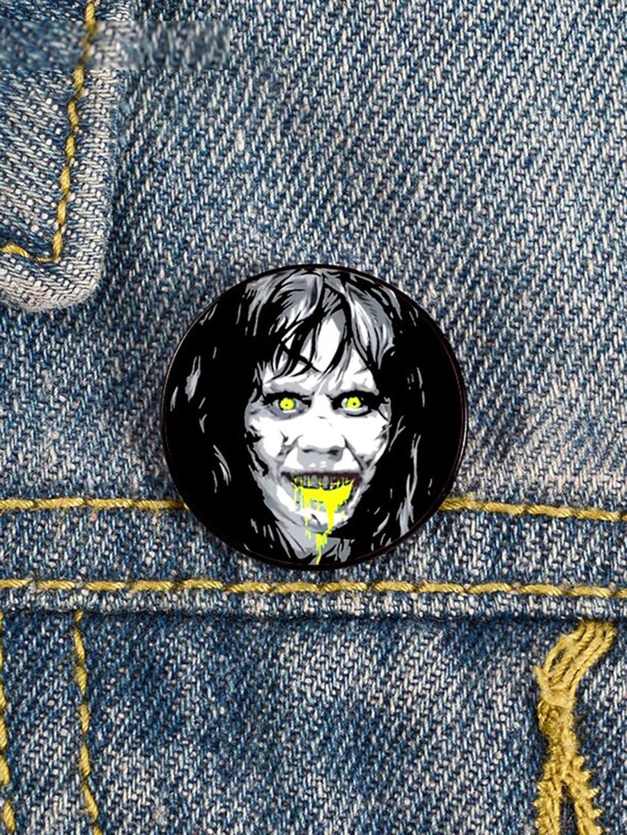 Figure Graphic Brooch - XZ2464 - View 1