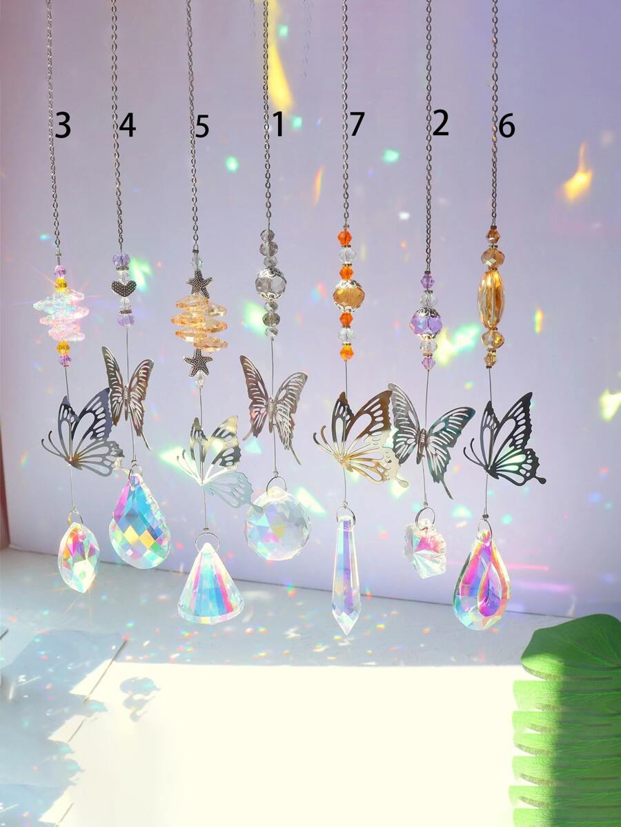 3入組花園蝴蝶太陽捕手 - 彩色 - 查看 1