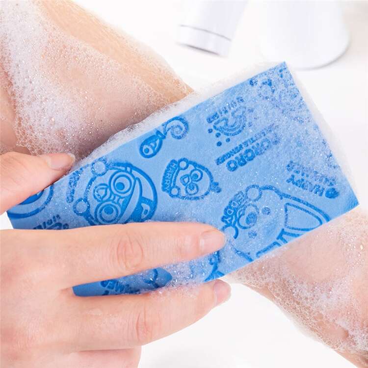 Magic Bath Sponge Exfoliating/Dead Skin Removing Sponge Body Massage Cleaning Shower Brush Bath Tools Bathroom For Kids Adult - Blue - View 2