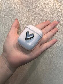 3d心型裝飾透明保護殼,適用於airpods1/2和airpods Pro - 無色 - 查看 4