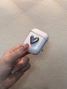 3d心型裝飾透明保護殼,適用於airpods1/2和airpods Pro - 無色 - 查看 2