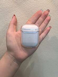 3d心型裝飾透明保護殼,適用於airpods1/2和airpods Pro - 無色 - 查看 3