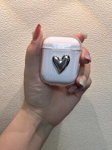 3d心型裝飾透明保護殼,適用於airpods1/2和airpods Pro - 無色 - 查看 5