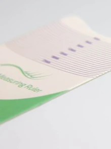 Glamlash 5pcs Eyelash Extension Length Measuring Ruler Portable Eyebrow Soft Plastic Ruler - Green - View 2