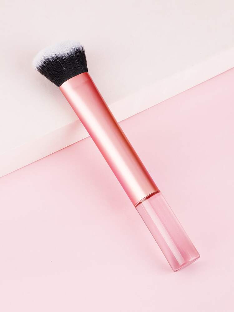 1pc Long Handle Clear Outline Brush Foundation Brush Makeup Brush - Pink - View 4