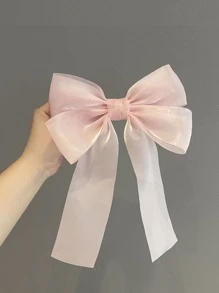 1 Miếng Quý cô Màu hồng Lưới Nơ lớn Kẹp tóc Đối với Trở lại Đầu / Chiếc kẹp tóc Phụ kiện tóc , Thích hợp Đối với Sử dụng hàng ngày Dễ thương - Hồng - Xem 6