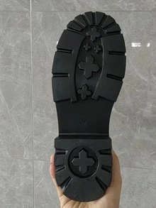 女士前繫帶側拉鏈靴子,時尚黑色馬丁靴 - 黑色 - 查看 4