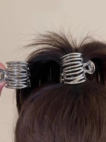 1/2pcs High-End Hair Claw Clips For Ponytail Hairstyle - Multicolor - View 2