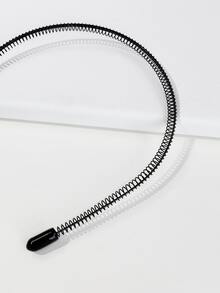 1入組黑色薄髮箍 - 彩色 - 查看 3