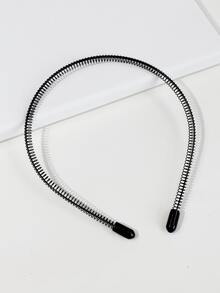 1入組黑色薄髮箍 - 彩色 - 查看 1