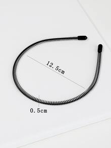 1入組黑色薄髮箍 - 彩色 - 查看 4