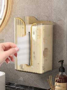 1pc Luxury Paper Towel Holder, Wall-mounted Storage Box For Face Towels ...
