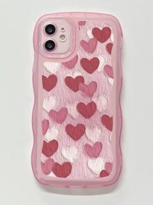 愛心圖案手機殼 - 淺粉色 - 查看 4