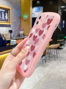 愛心圖案手機殼 - 淺粉色 - 查看 5