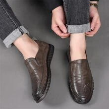 男士戶外透氣休閒皮鞋四季四季時尚百搭