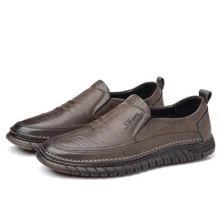 男士戶外透氣休閒皮鞋四季四季時尚百搭