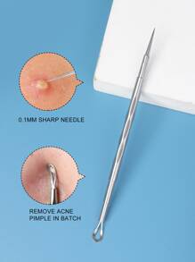 1 pieza Aguja para el acné de acero inoxidable - Plateado - Ver 1