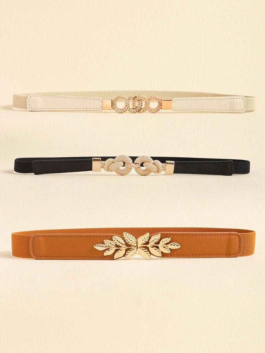 3件套 欧美风细款弹力腰带，适合连衣裙、紧身衣或S码裤子，万圣节、夏季、秋季、上学、万圣节