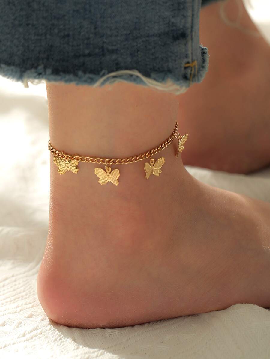 1 vòng chân bướm vàng cho trẻ em - Vàng - Xem 1