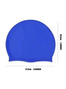Adult Unisex Elastic Waterproof Silicone Swimming Cap With Ear Protection For Training