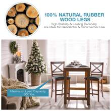 Set Of 2/4 Bar Stools 25'' Counter Height Chairs W/ PU Leather Seat - 棕色 - 查看 6