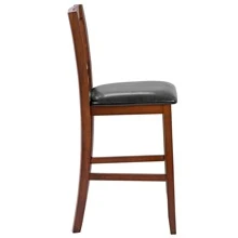 Set Of 2/4 Bar Stools 25'' Counter Height Chairs W/ PU Leather Seat - 棕色 - 查看 10