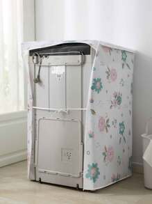 Dustproof Cover For Washing Machine - Blue and White - View 6