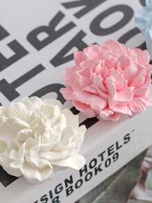 1 件玫瑰花香薰石膏硅胶模具适用于 DIY 蜡烛、香石、手工皂装饰 - 白色 - 查看 3