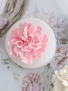 1 件玫瑰花香薰石膏硅胶模具适用于 DIY 蜡烛、香石、手工皂装饰 - 白色 - 查看 5
