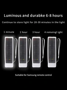 1 Miếng Trắng Phát sáng trong bóng tối Điều khiển từ xa Lớp bảo vệ Tương thích với Samsung - trắng - Xem 2