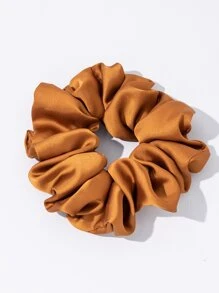 1pc Solid Color Extra Large Hair Scrunchie - Rust - View 3