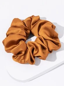 1pc Solid Color Extra Large Hair Scrunchie - Rust - View 1