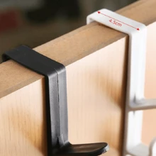 臥室門衣架門上衣架塑料家用儲物收納掛鉤錢包架包袋掛桿 - 白色 - 查看 3