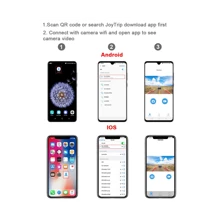 Wireless Car Backup Camera WiFi Reversing Camera Work with Phone for Bus RV Trailer Excavator Rear View Camera Dashcam - Black - View 3