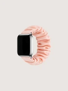 1入組中性粉色大腸髮圈彈性錶帶適用於Apple Watch帶49/45/44/42/41/40/38mm - 粉色 - 查看 1