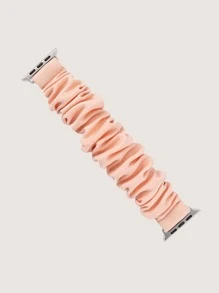 1入組中性粉色大腸髮圈彈性錶帶適用於Apple Watch帶49/45/44/42/41/40/38mm - 粉色 - 查看 5