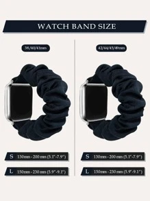1入組男女適用深藍色頭帶錶帶，適用於Apple Watch 49/45/44/42/41/40/38mm - 藏蓝色 - 查看 2
