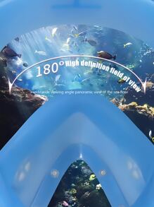 Adult Scuba Diving Face Cover Full Dry Snorkeling Silicone Glasses - Black - View 4