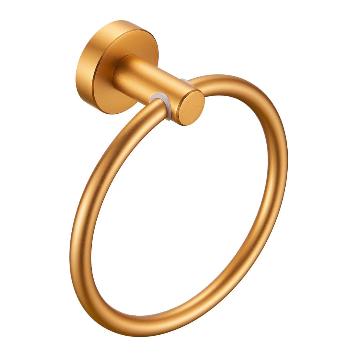 Towel Ring Golden Gold, Bath Hand Towel Ring Thicken Space Aluminum Round Towel Holder for Bathroom - Gold - View 3