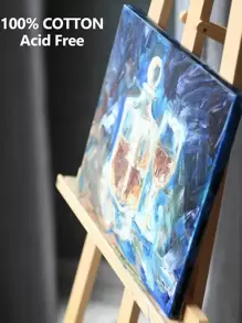 4pcs Đối với Bức tranh , Nhiều gói Của 4 , 6 X 8 , 8 X 10 , 10 X 12 , 12 X 16 Inch - 1 Của Mỗi , Trống Đen tranh sơn dầu , Kéo dài tranh sơn dầu , 8 OZ , Nghệ thuật Quân nhu Đối với Người lớn , Đối với Acrylic Trút xuống Và Dầu - màu đen - Xem 8